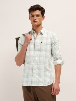 The Bear House - Cream Cotton Checks Shirt