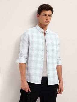 The Bear House - Grey Cotton Checks Shirt