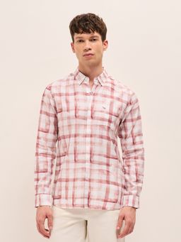 The Bear House - Red Cotton Checks Shirt