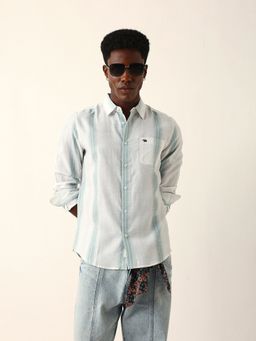 The Bear House - Green Lyocell Stripes Shirt