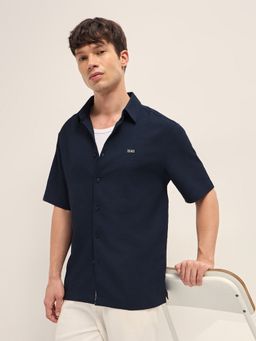 The Bear House - Black Polyester Solid Shirt