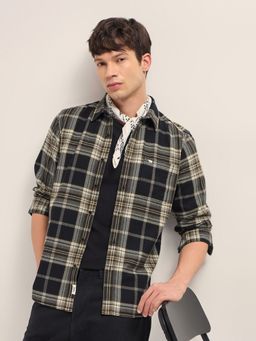 The Bear House - Cream Cotton Checks Shirt