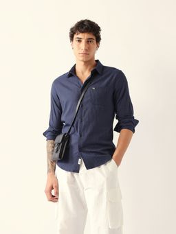 The Bear House - Blue Cotton Stripes Shirt