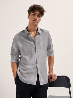 The Bear House - Purple Nylon Printed Shirt