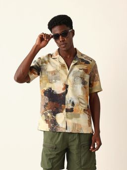 The Bear House - Multi-Color Polyester Printed Shirt