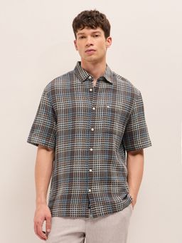 The Bear House - Grey Cotton Checks Shirt