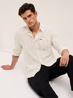 The Bear House - Cream Cotton Stripes Shirt