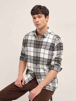 The Bear House - Black Cotton Checks Shirt