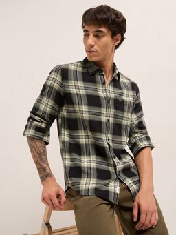 The Bear House - Black Cotton Checks Shirt