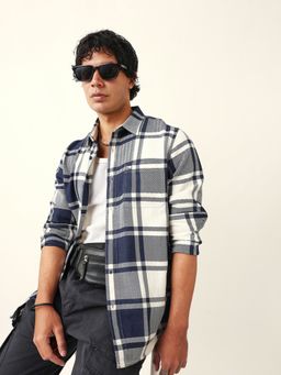 The Bear House - Blue Cotton Checks Shirt