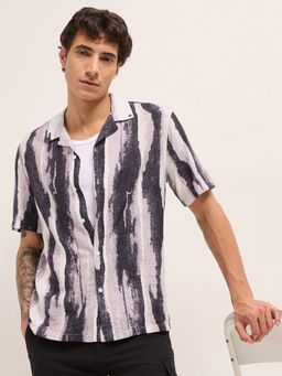 The Bear House - Pink Viscose Rayon Printed Shirt