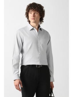 Van Heusen - Grey Cotton Textured Shirt