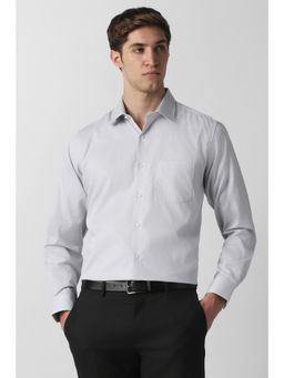 Van Heusen - Grey Cotton Textured Shirt