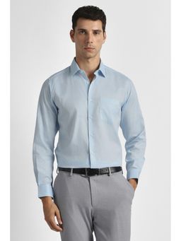 Van Heusen - Blue Cotton Textured Shirt