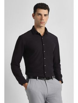 Van Heusen - Black Polyester Solid Shirt