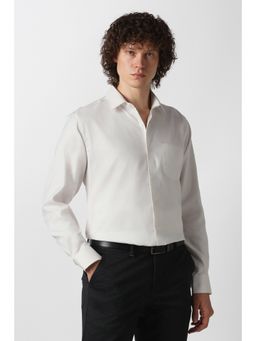 Van Heusen - Cream Cotton Textured Shirt
