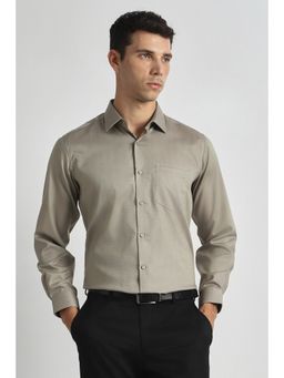 Van Heusen - Grey Cotton Textured Shirt
