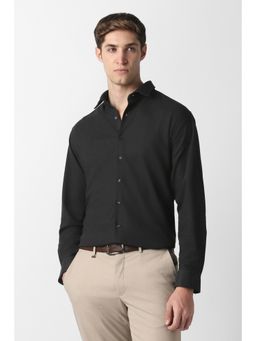 Van Heusen - Black Polyester Textured Shirt