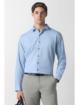 Van Heusen - Blue Polyester Solid Shirt