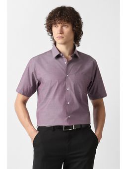 Van Heusen - Purple Cotton Solid Shirt