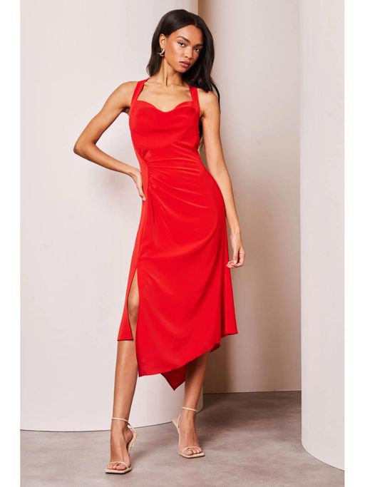 Lipsy Short Sleeve Occasion Dress Lipsy London Pink Chiffon Mini Dress Size  V-Neck Short Sleeve
