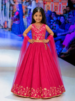 devils n angels - Blush Pink Sequin Embroidered Choli and Lehenga with Dupatta
