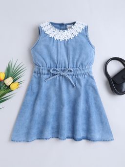 Bright Star Kids Wear - Girls Sleeveless Blue Ombre Dress