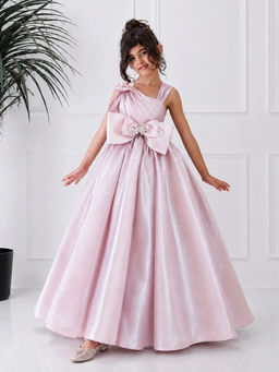 devils n angels - Simmer Pink One Shoulder Princess Ball Gown With Bow