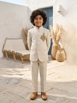 devils n angels - Royal Cream Jodhpuri Sherwani and Trouser