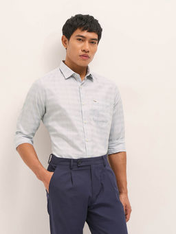 The Bear House - Men Grey Woven Striped Tailored Fit Formal Shirt