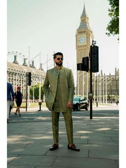 Jatin Malik - The Sage Bandhgala with Kurta and Trouser (Set of 3)