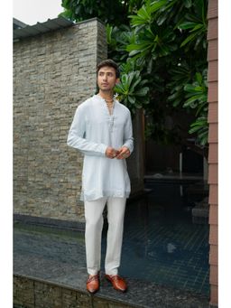Jatin Malik - Arctic Bloom Kurta with Trouser (Set of 2)