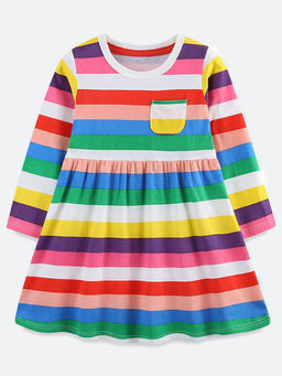 Oh Rare - Girl Multi-Color Long-Sleeved Princess Dress