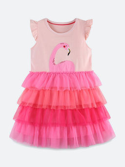 Oh Rare - Girl Pink Round Neck Princess Dress