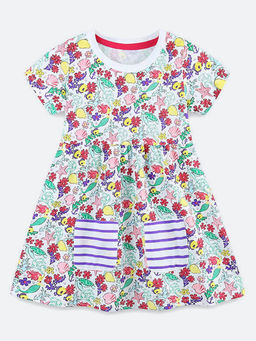 Oh Rare - Girl Multi-Color Princess Floral Dress