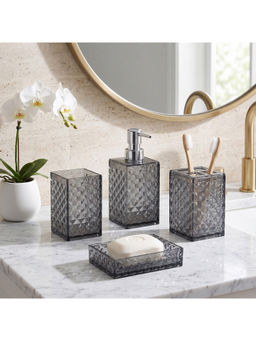 Story@Home - Grey Premium 4 Bathroom Accessories Set