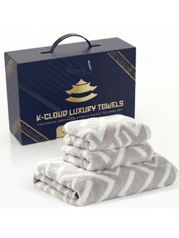 Story@Home - Grey 500 GSM Premium Korean Fluffy 3 Piece Towel Set
