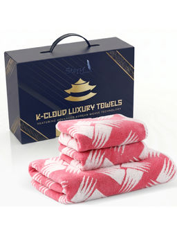 Story@Home - Pink 500 GSM Premium Korean Fluffy 3 Piece Towel Set