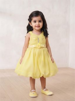 Blabber - Girls Yellow Tissue Dress and Booties