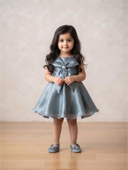 Blabber - Girls Grey Tissue Dress and Booties