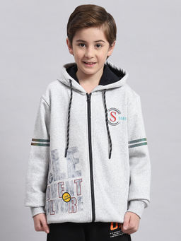 Monte Carlo - Boys Hooded Neck Jacket-Grey