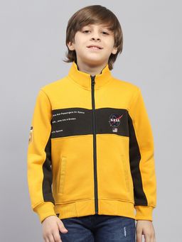 Monte Carlo - Boys High Neck Jacket-Yellow