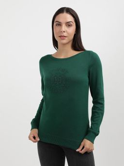 Tommy Hilfiger - Slim Fit Cotton Round Neck T-shirt -Green
