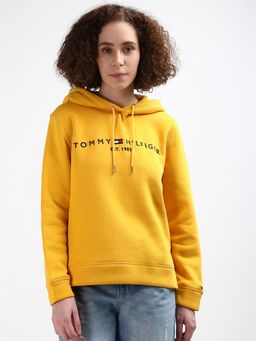 Tommy Hilfiger - Regular Fit Cotton Hoodie-Yellow