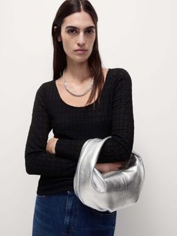 Marks & Spencer - Black Textured Scoop Neck Top