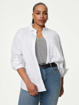 Marks & Spencer - White Pure Cotton Oversized Shirt