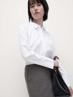 Marks & Spencer - White Pure Cotton Button Through Shirt