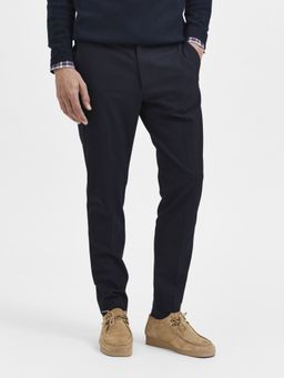 Selected - Solid Casual Dark Blue Trouser