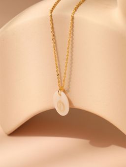 AQUASTREET - 18K Gold PlatedLetter D Initial Pendant Necklace, Waterproof Anti-Tarnish