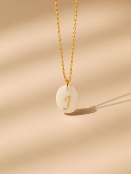 AQUASTREET - 18K Gold PlatedLetter J Initial Pendant Necklace, Waterproof Anti-Tarnish
